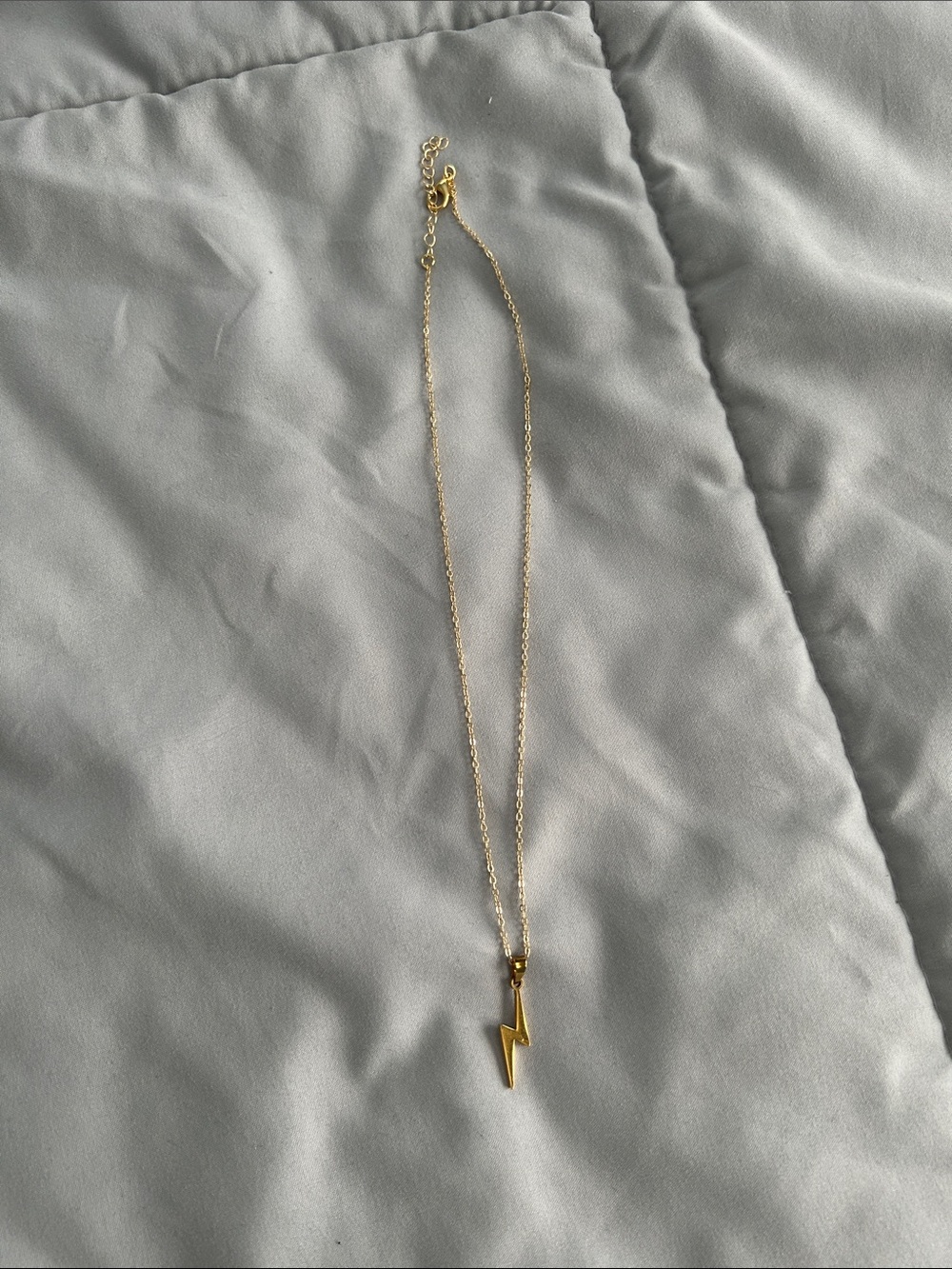Gold Lightning Bolt Pendant Necklace - Women Jewelry